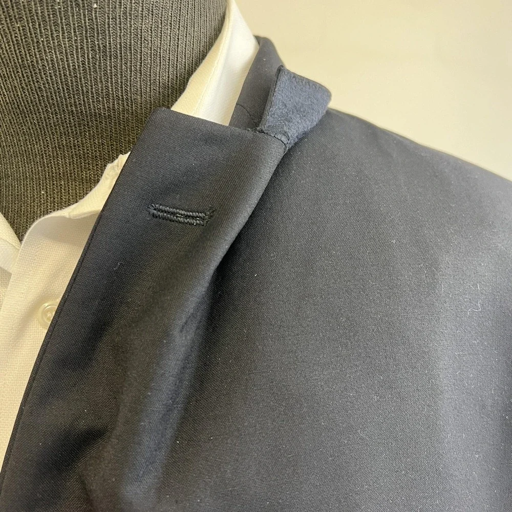 Brooks Brothers Blazer Mens 45R Black Wool 1818 Madison Loro Piana Gold‎ Buttons